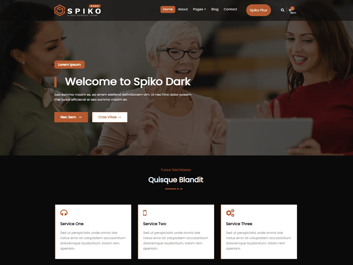 Spiko Dark Preview Wordpress Theme - Rating, Reviews, Preview, Demo & Download