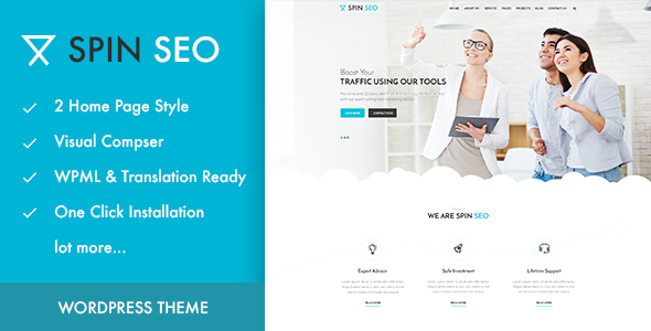 SPIN SEO Preview Wordpress Theme - Rating, Reviews, Preview, Demo & Download