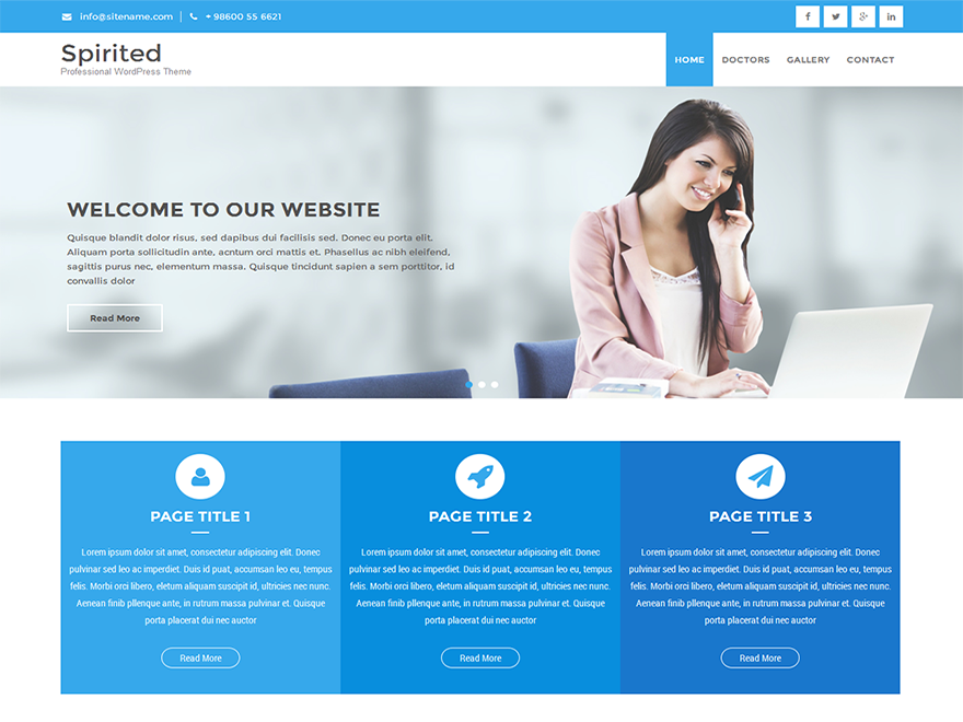 Spirited Lite Preview Wordpress Theme - Rating, Reviews, Preview, Demo & Download