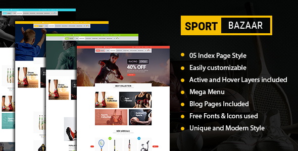 Sport Bazzar Preview Wordpress Theme - Rating, Reviews, Preview, Demo & Download