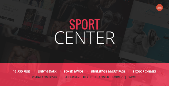 Sport Center Preview Wordpress Theme - Rating, Reviews, Preview, Demo & Download