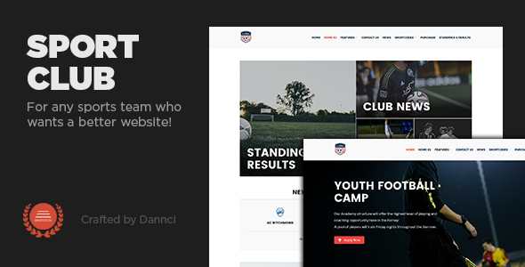 Sport Club Preview Wordpress Theme - Rating, Reviews, Preview, Demo & Download