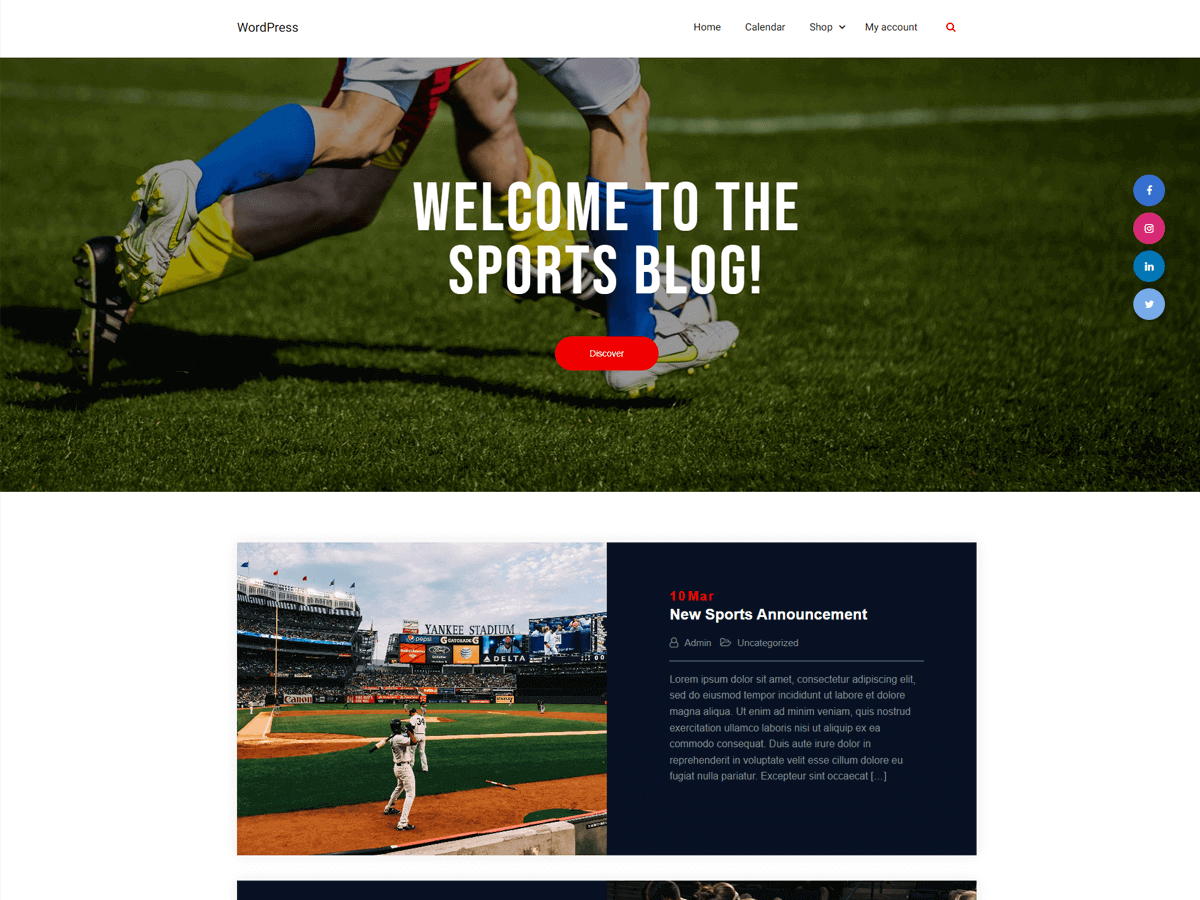 Sports Blogger Preview Wordpress Theme - Rating, Reviews, Preview, Demo & Download