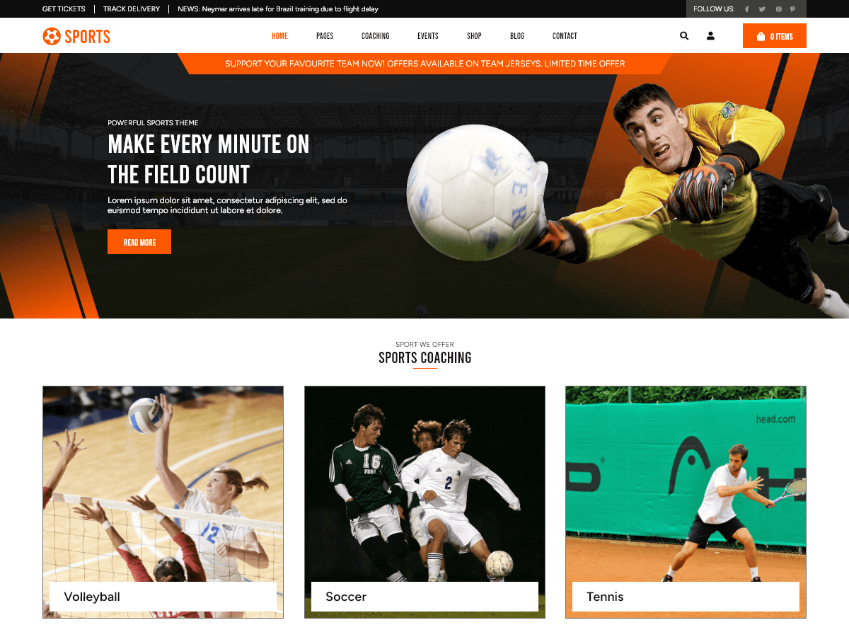 Sports League Preview Wordpress Theme - Rating, Reviews, Preview, Demo & Download