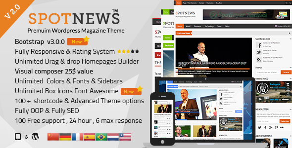 Spotnews Preview Wordpress Theme - Rating, Reviews, Preview, Demo & Download