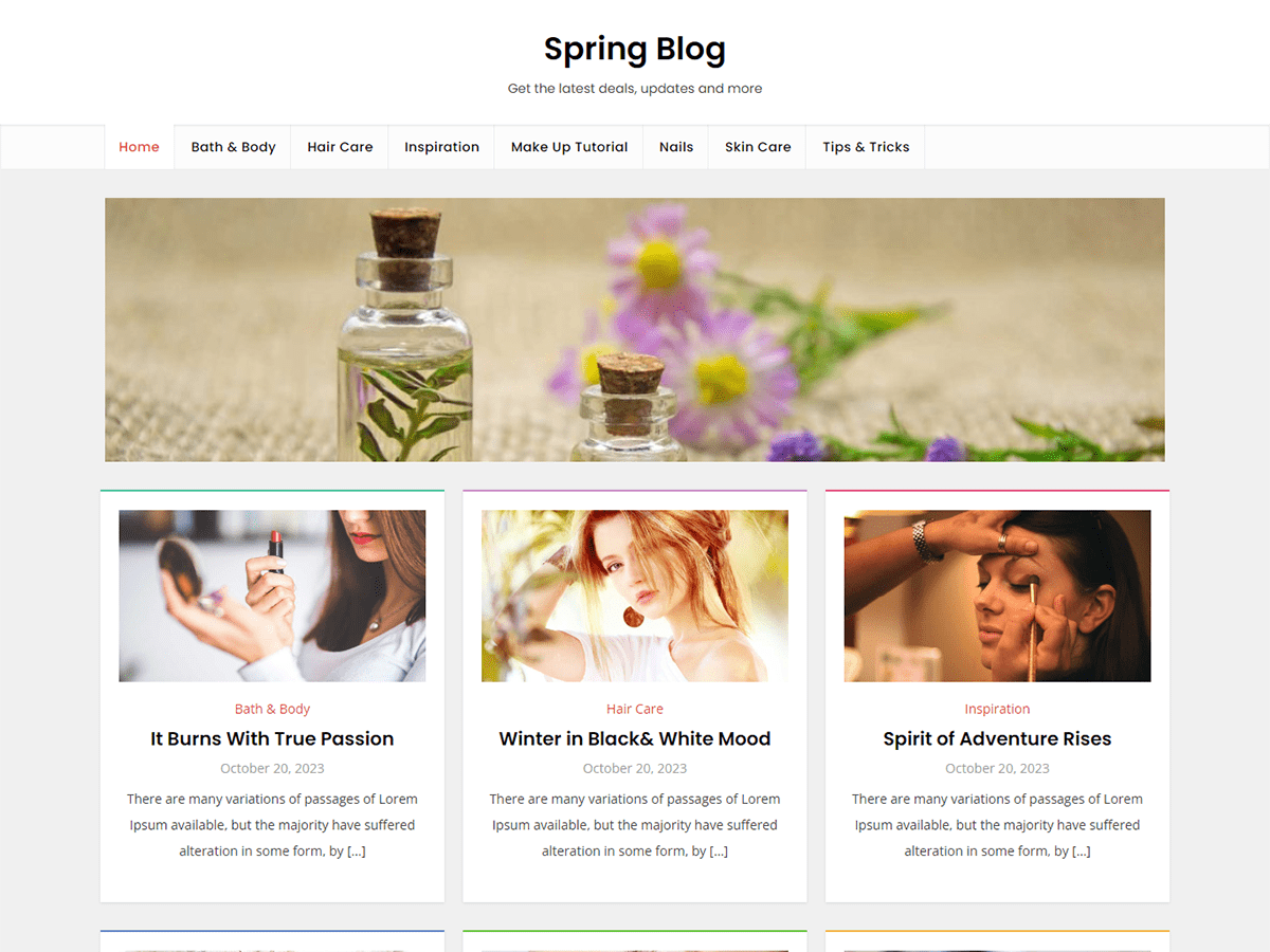 Spring Blog Preview Wordpress Theme - Rating, Reviews, Preview, Demo & Download