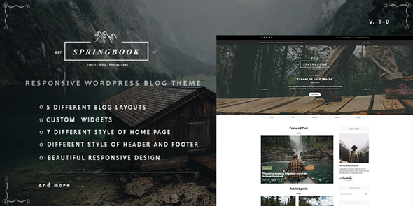 Springbook Preview Wordpress Theme - Rating, Reviews, Preview, Demo & Download