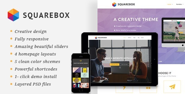 Squarebox Preview Wordpress Theme - Rating, Reviews, Preview, Demo & Download