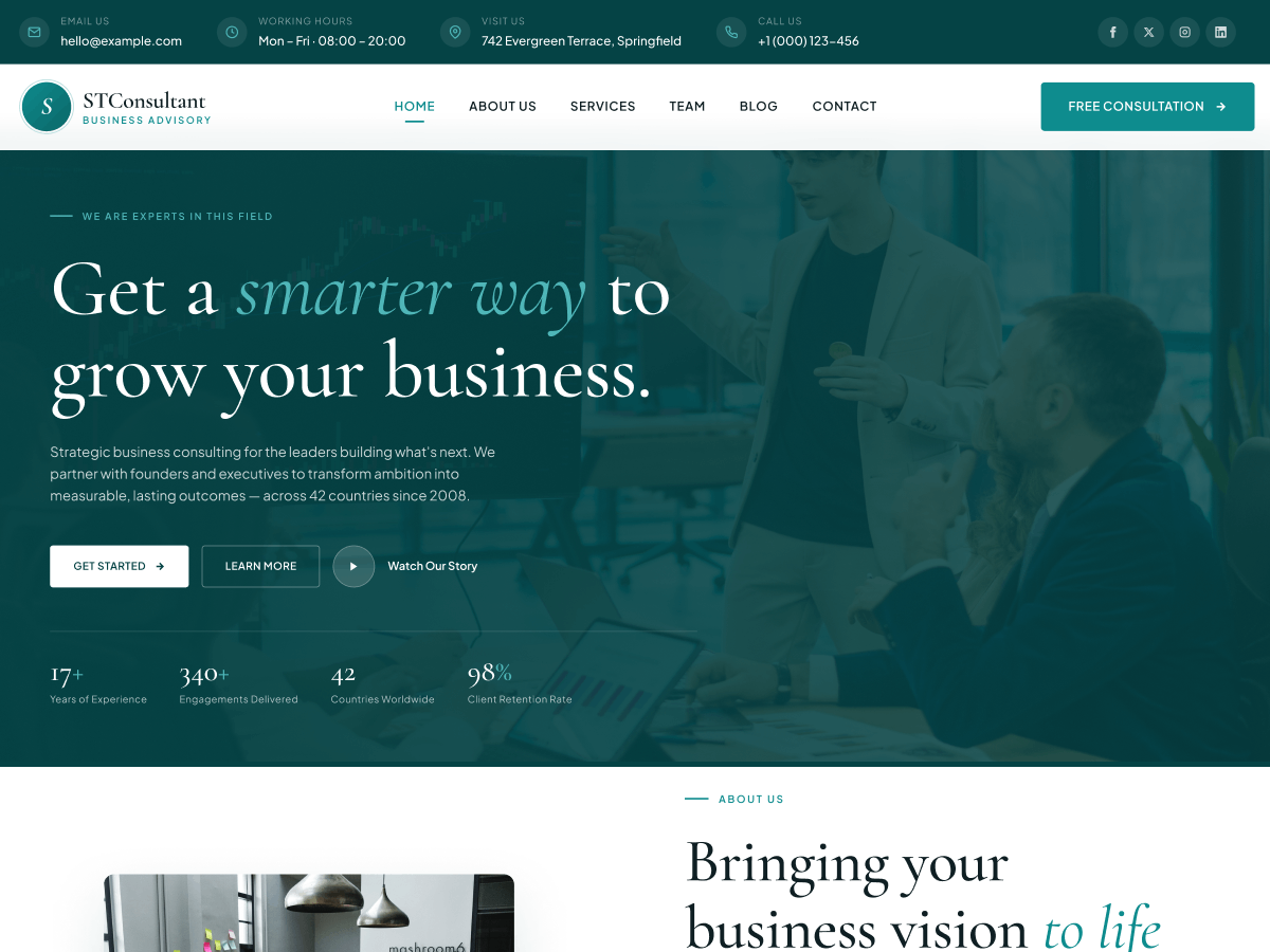 ST Business Preview Wordpress Theme - Rating, Reviews, Preview, Demo & Download