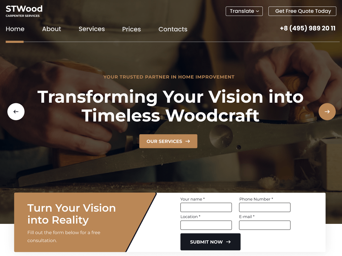 St Carpenter Preview Wordpress Theme - Rating, Reviews, Preview, Demo & Download