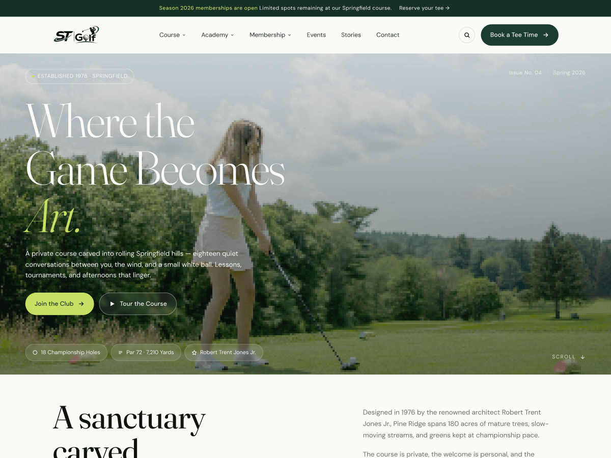 ST Golf Preview Wordpress Theme - Rating, Reviews, Preview, Demo & Download