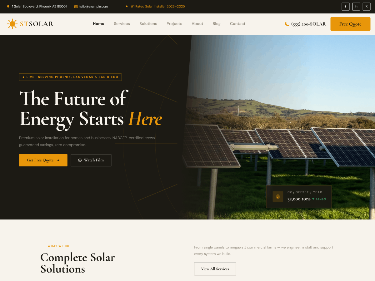 ST Solar Preview Wordpress Theme - Rating, Reviews, Preview, Demo & Download