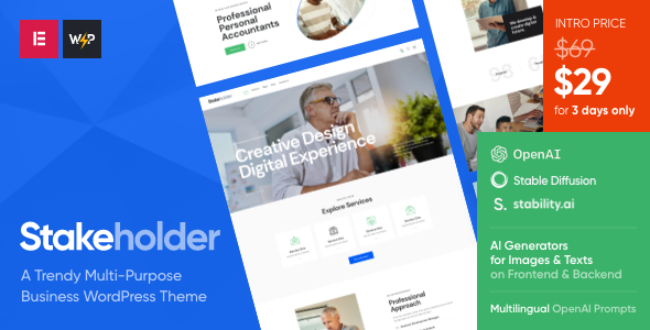 Stakeholder Preview Wordpress Theme - Rating, Reviews, Preview, Demo & Download