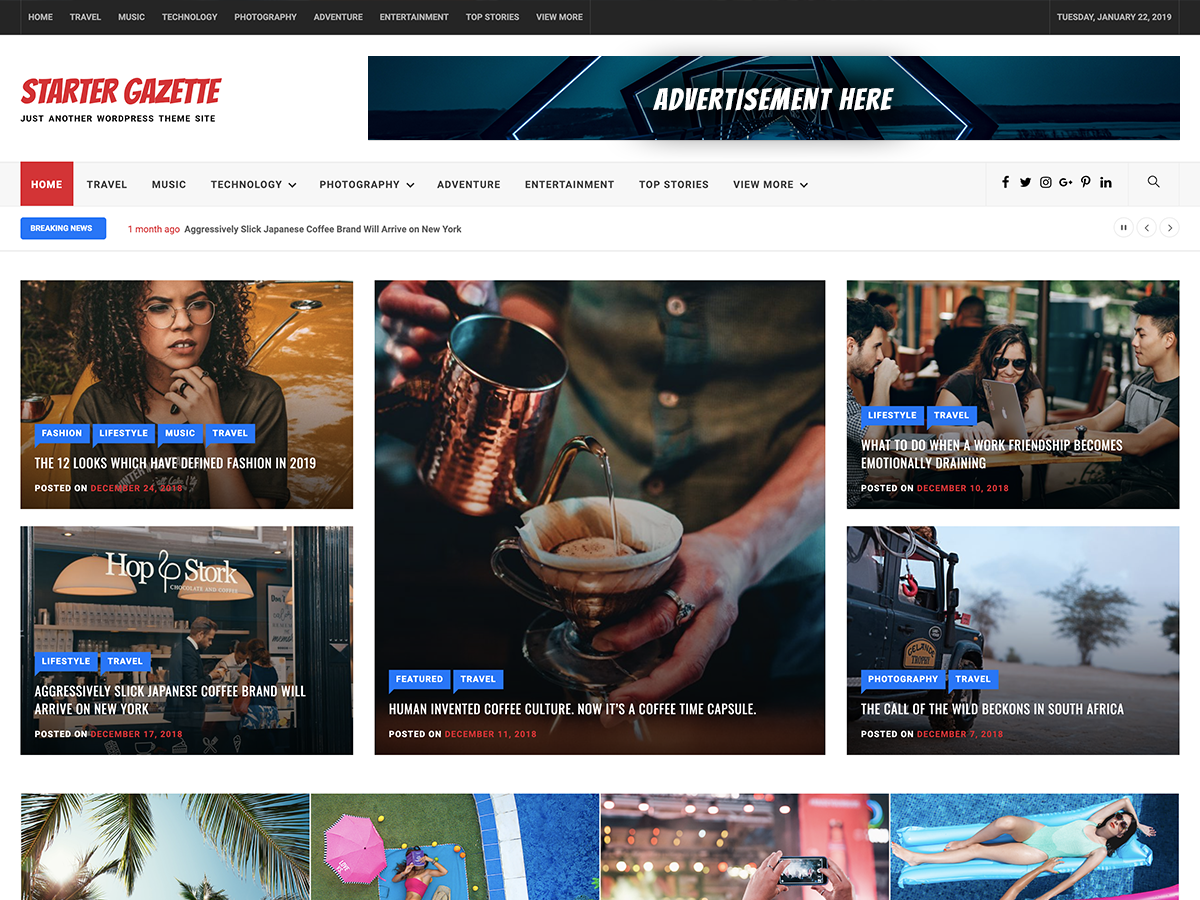 Starter Gazette Preview Wordpress Theme - Rating, Reviews, Preview, Demo & Download