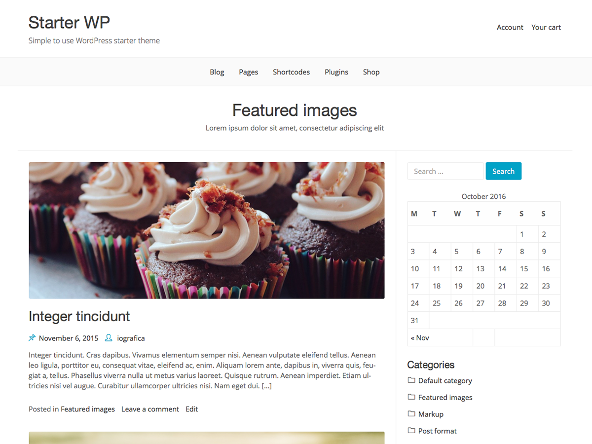 Starter WP Preview Wordpress Theme - Rating, Reviews, Preview, Demo & Download