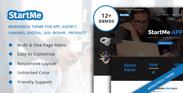Startme Preview Wordpress Theme - Rating, Reviews, Preview, Demo & Download