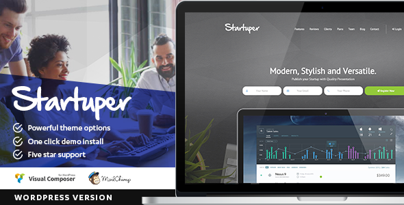 Startuper Preview Wordpress Theme - Rating, Reviews, Preview, Demo & Download