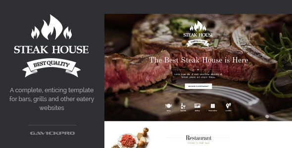 Steak House Preview Wordpress Theme - Rating, Reviews, Preview, Demo & Download