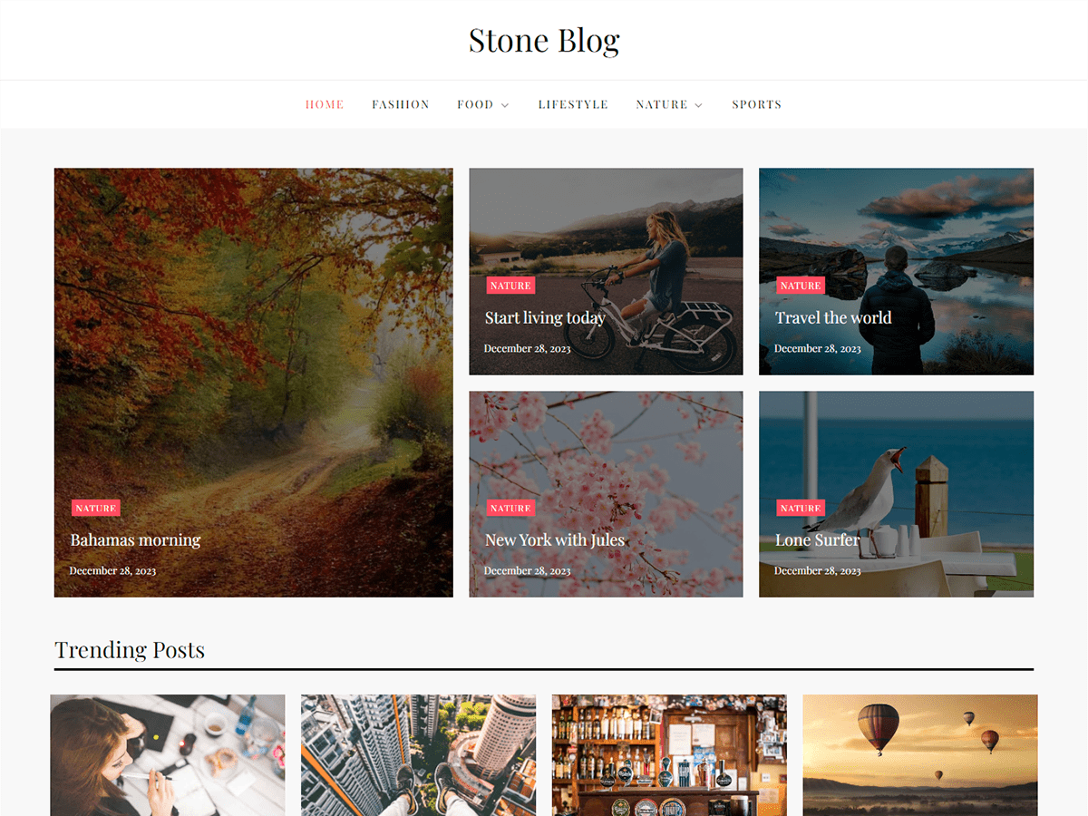 Stone Blog Preview Wordpress Theme - Rating, Reviews, Preview, Demo & Download