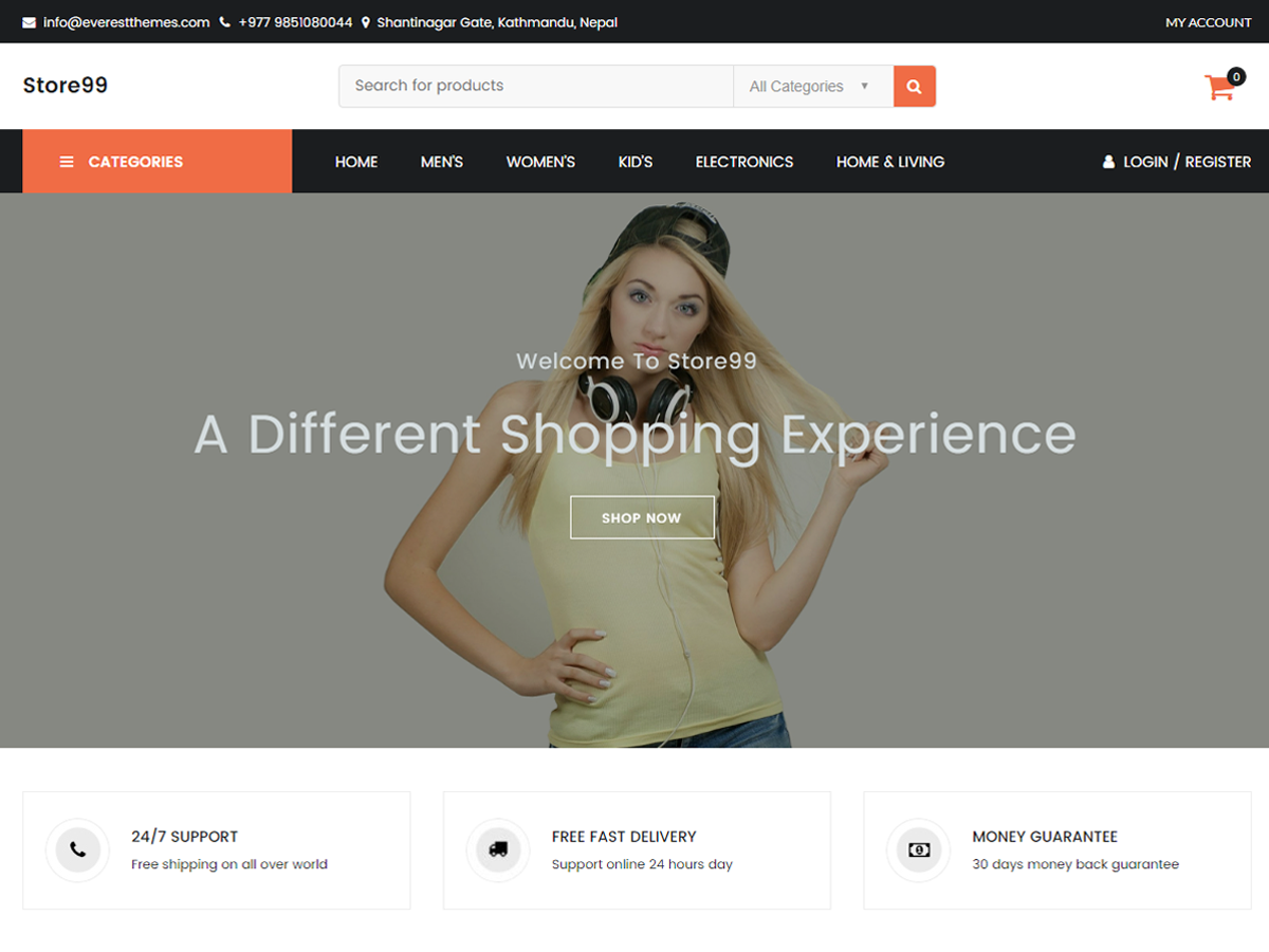Store99 Preview Wordpress Theme - Rating, Reviews, Preview, Demo & Download