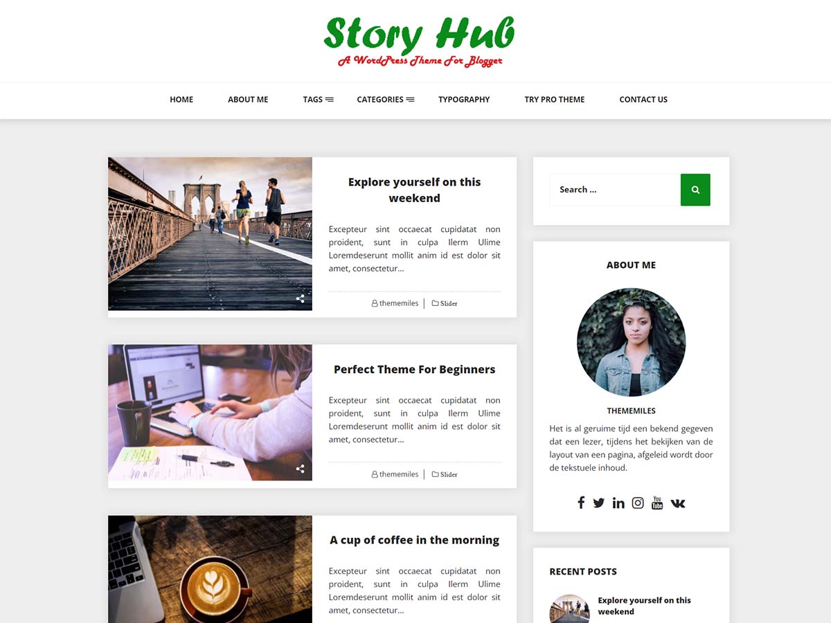 Story Hub Preview Wordpress Theme - Rating, Reviews, Preview, Demo & Download