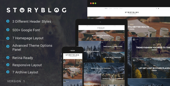 StoryBlog Preview Wordpress Theme - Rating, Reviews, Preview, Demo & Download