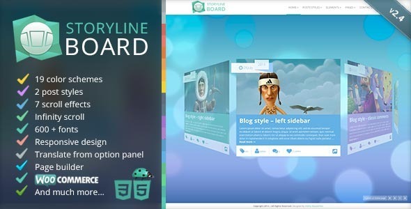 Storyline Board Preview Wordpress Theme - Rating, Reviews, Preview, Demo & Download