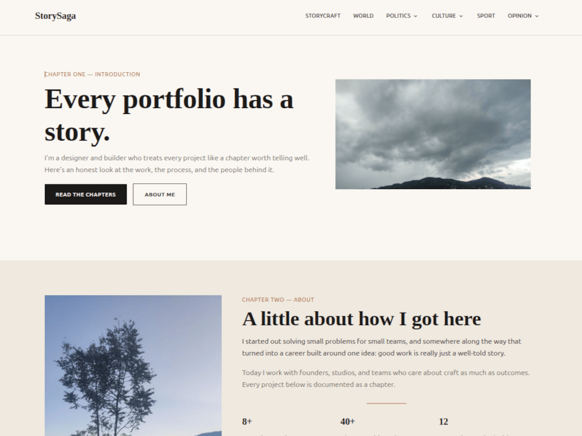 StorySaga Preview Wordpress Theme - Rating, Reviews, Preview, Demo & Download