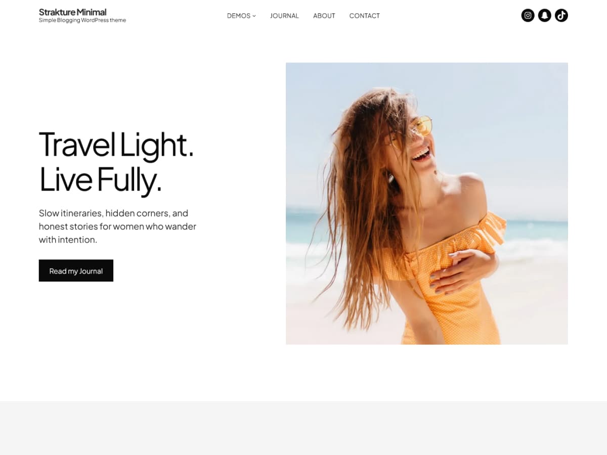 Strakture Minimal Preview Wordpress Theme - Rating, Reviews, Preview, Demo & Download