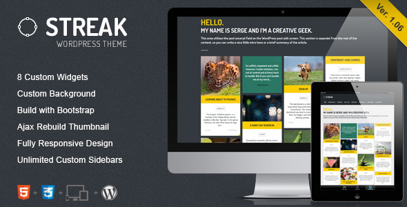 Streak Preview Wordpress Theme - Rating, Reviews, Preview, Demo & Download