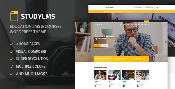 Studylms Preview Wordpress Theme - Rating, Reviews, Preview, Demo & Download