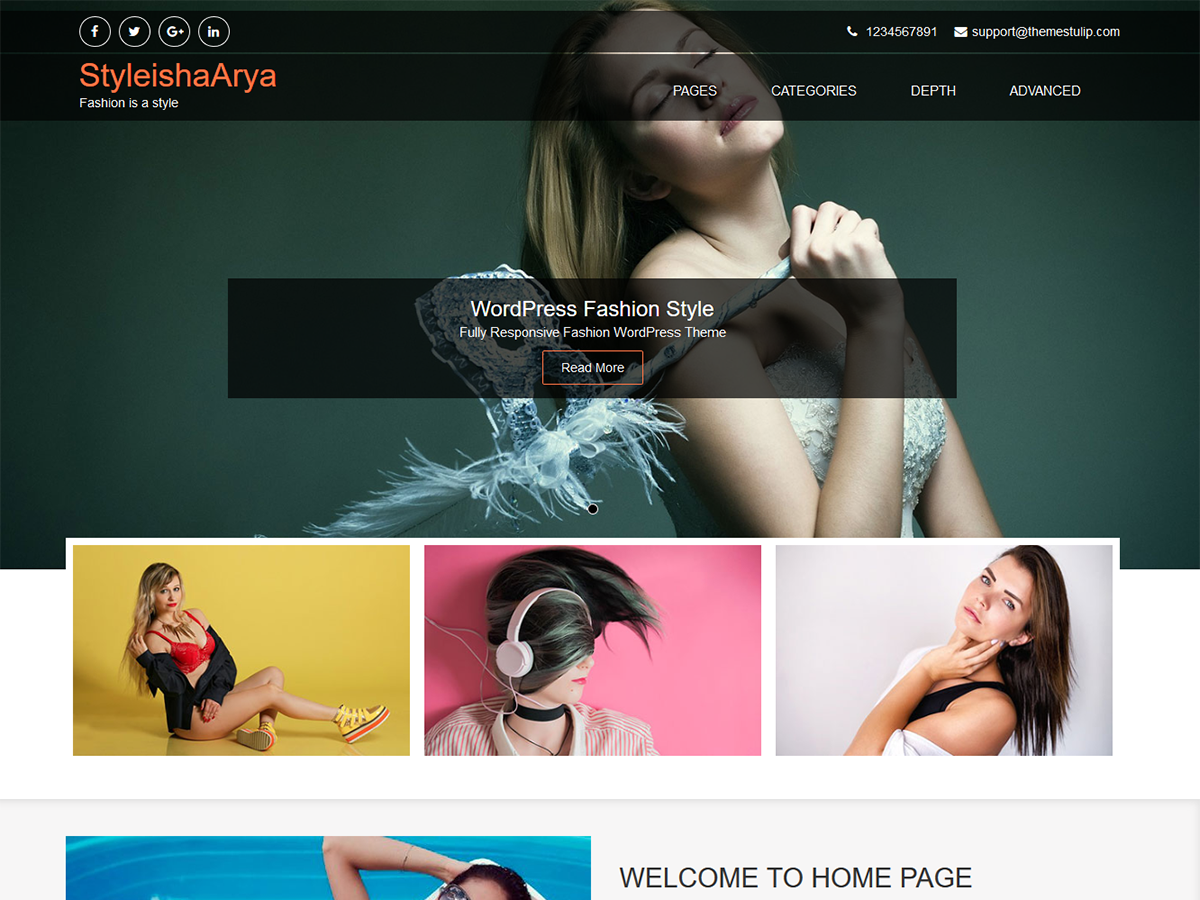 StyleishArya Preview Wordpress Theme - Rating, Reviews, Preview, Demo & Download
