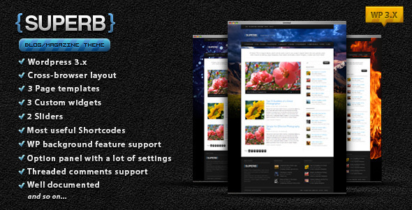 Suberb Preview Wordpress Theme - Rating, Reviews, Preview, Demo & Download