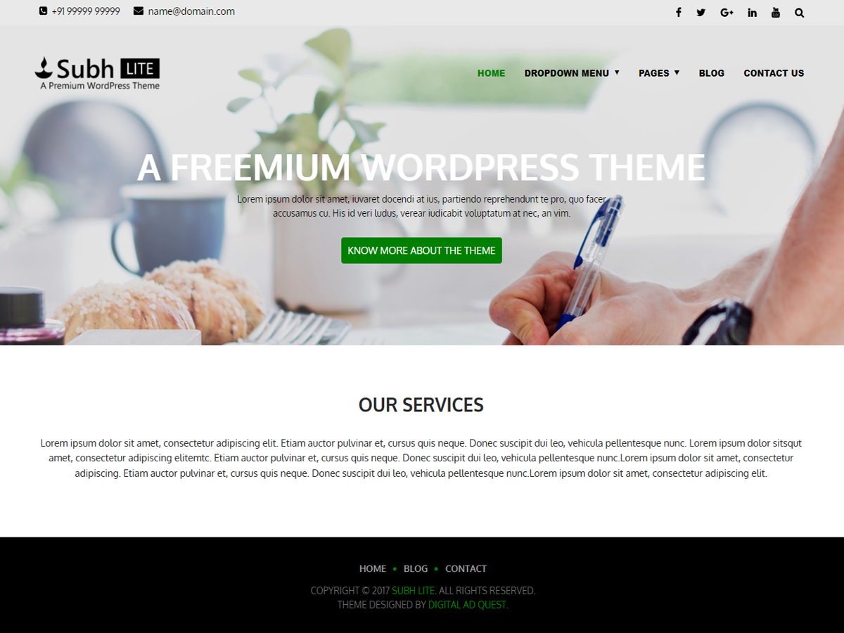 Subh Lite Preview Wordpress Theme - Rating, Reviews, Preview, Demo & Download