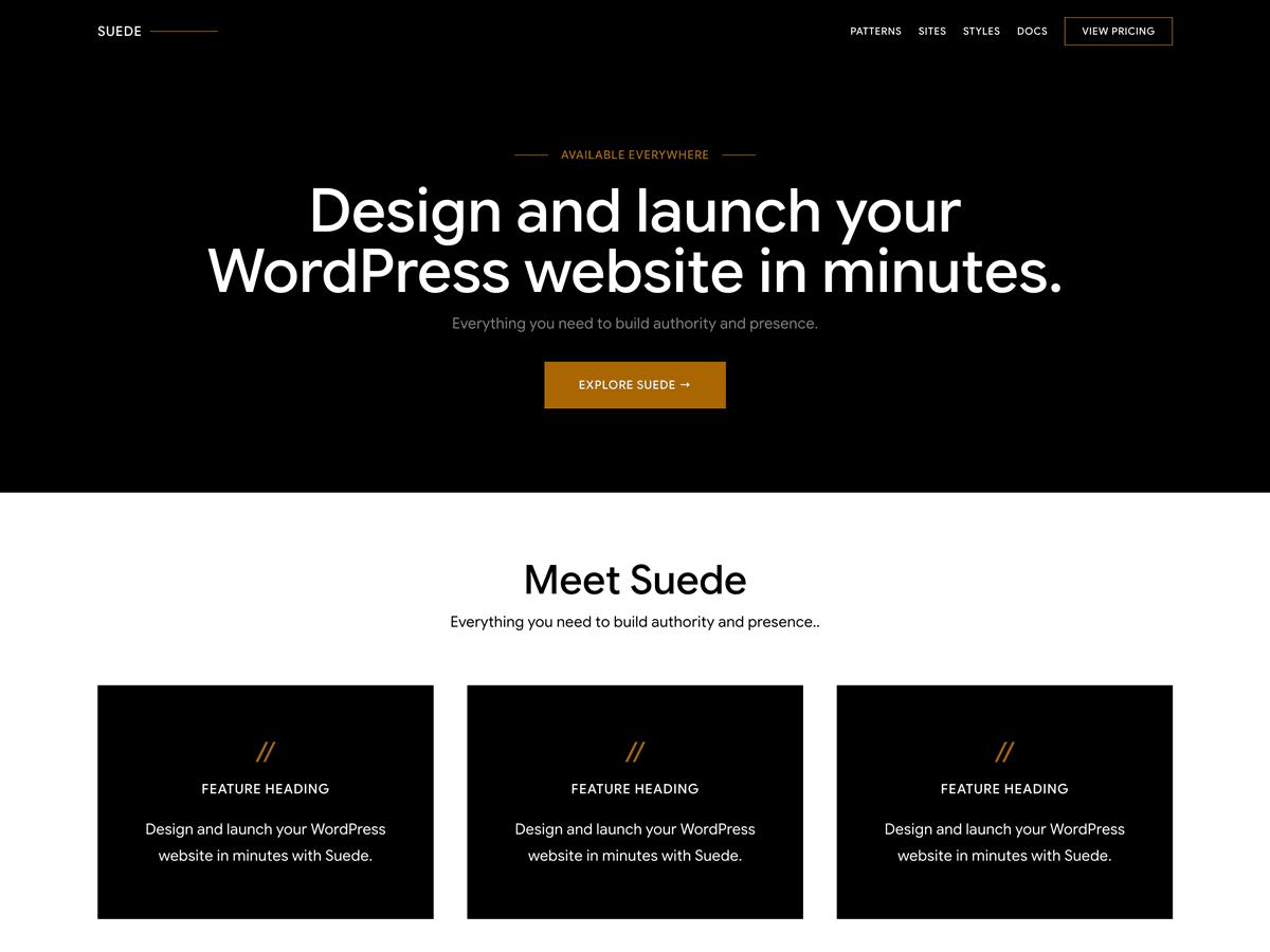 Suede Preview Wordpress Theme - Rating, Reviews, Preview, Demo & Download