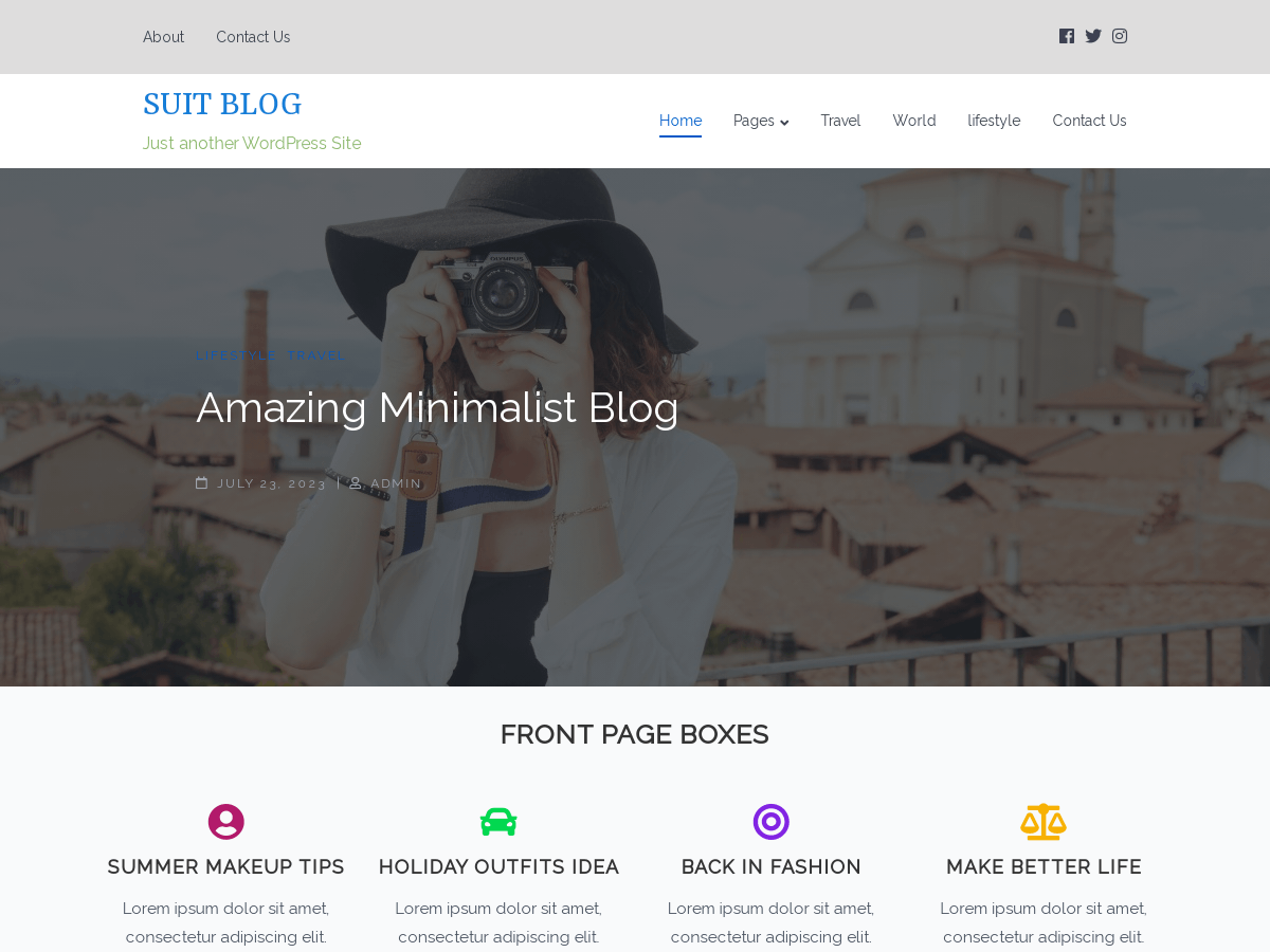 Suit Blog Preview Wordpress Theme - Rating, Reviews, Preview, Demo & Download