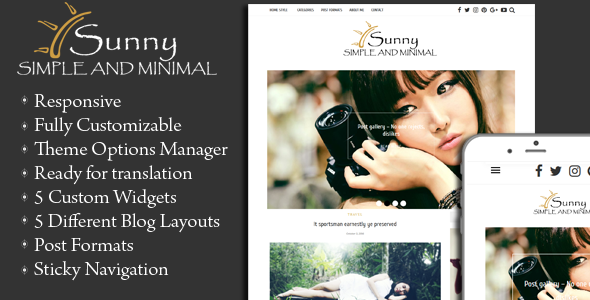 Sunny Preview Wordpress Theme - Rating, Reviews, Preview, Demo & Download