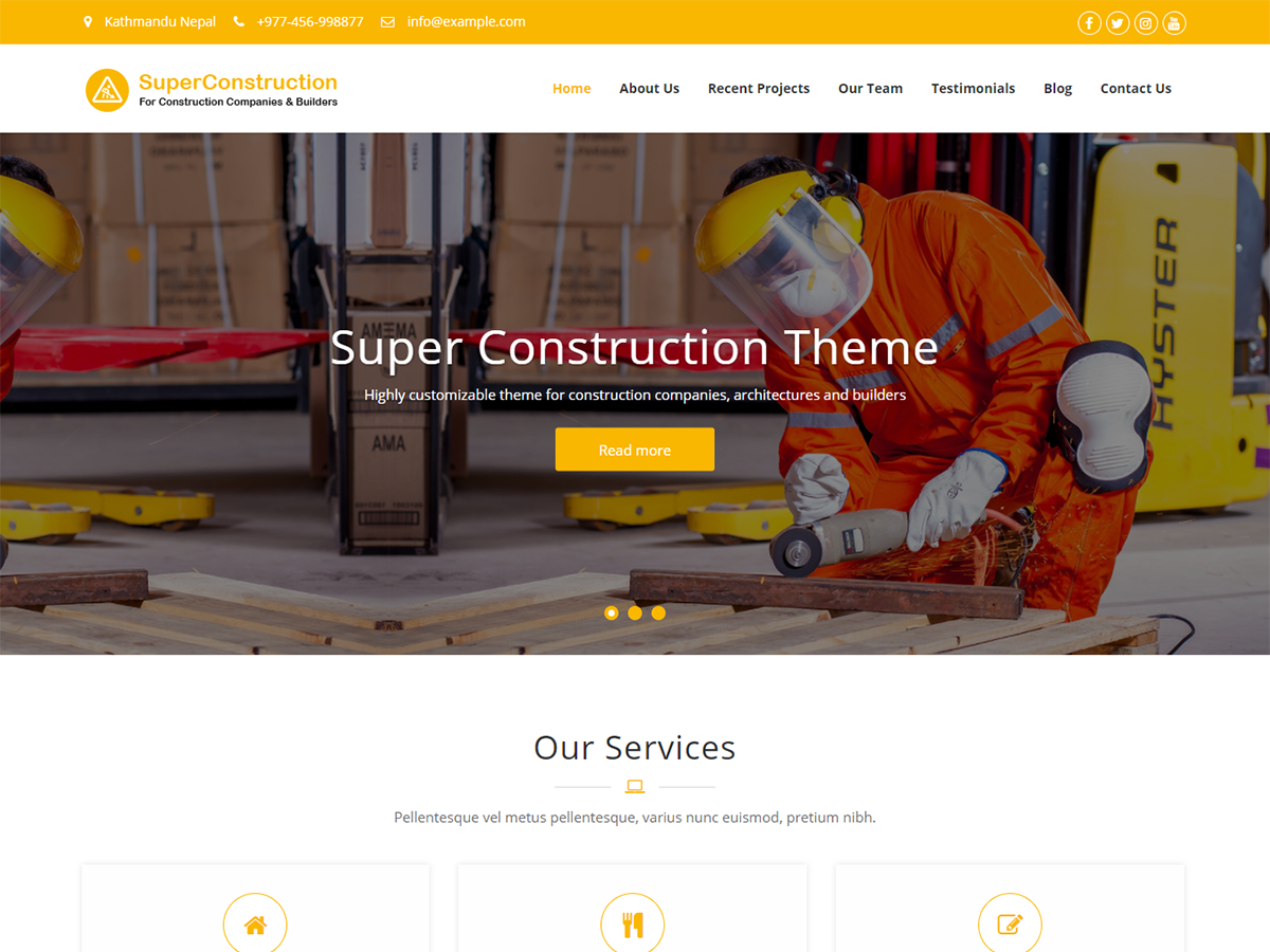 Super Construction Preview Wordpress Theme - Rating, Reviews, Preview, Demo & Download