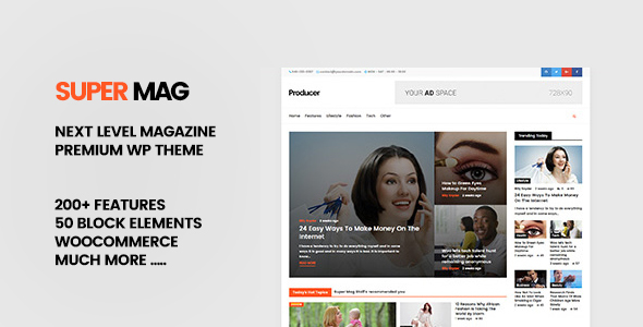 Super Mag Preview Wordpress Theme - Rating, Reviews, Preview, Demo & Download
