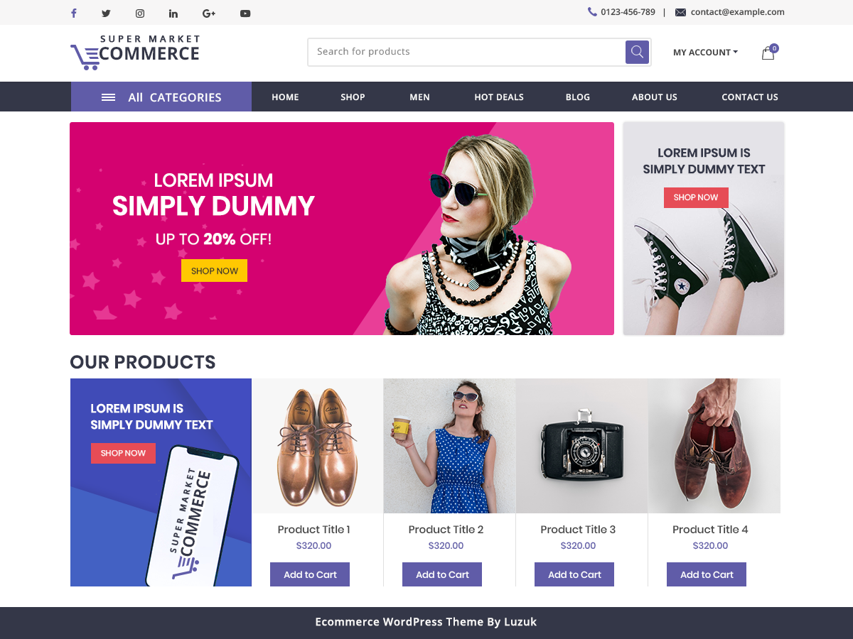 Supermarket Ecommerce Preview Wordpress Theme - Rating, Reviews, Preview, Demo & Download