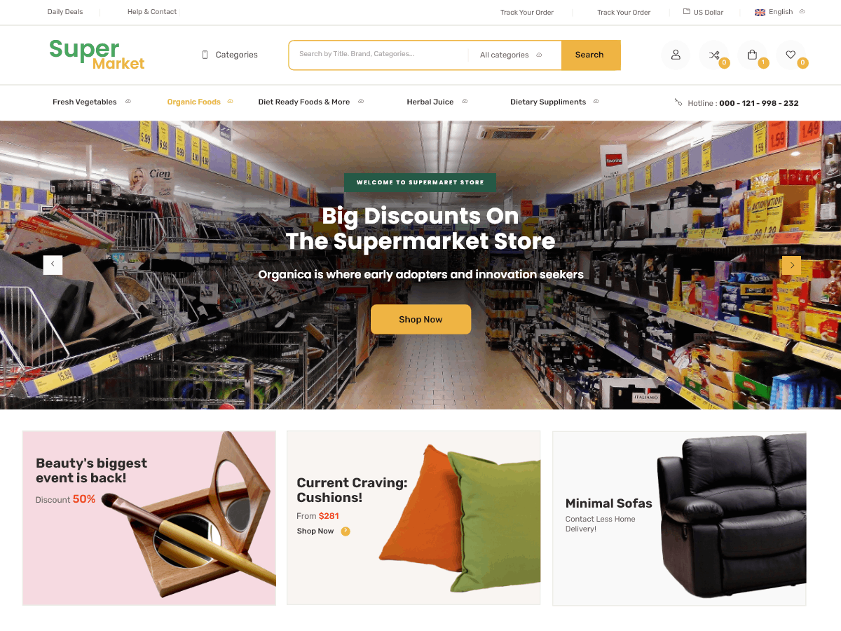 Supermarket Store Preview Wordpress Theme - Rating, Reviews, Preview, Demo & Download