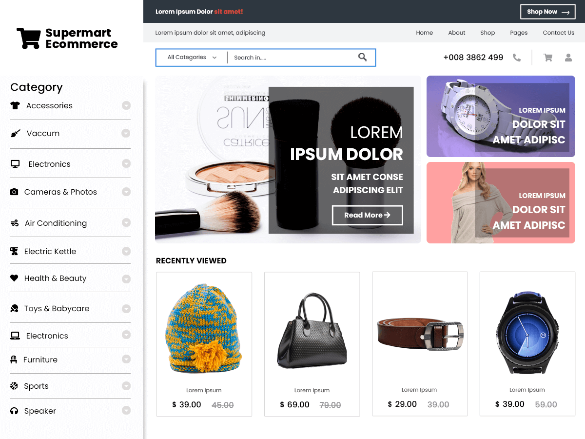 Supermart Ecommerce Preview Wordpress Theme - Rating, Reviews, Preview, Demo & Download