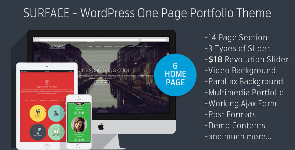 SURFACE Preview Wordpress Theme - Rating, Reviews, Preview, Demo & Download