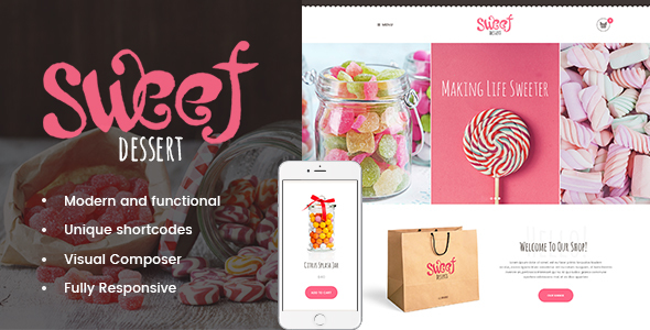 Sweet Dessert Preview Wordpress Theme - Rating, Reviews, Preview, Demo & Download