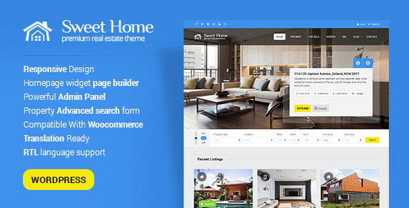 Sweethome Preview Wordpress Theme - Rating, Reviews, Preview, Demo & Download