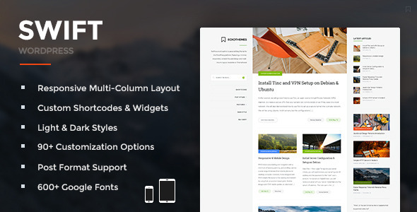 Swift Preview Wordpress Theme - Rating, Reviews, Preview, Demo & Download