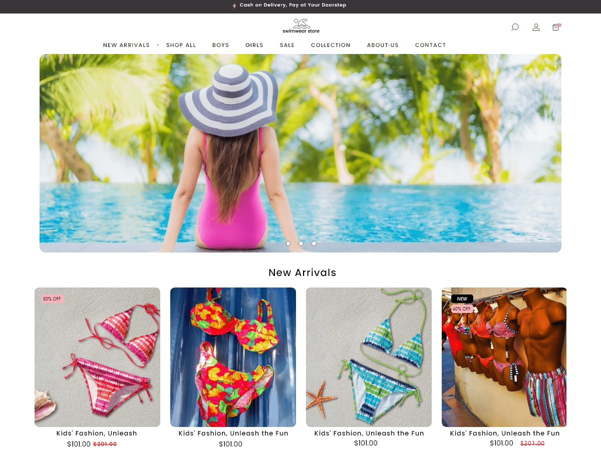 Swimwear Store Preview Wordpress Theme - Rating, Reviews, Preview, Demo & Download