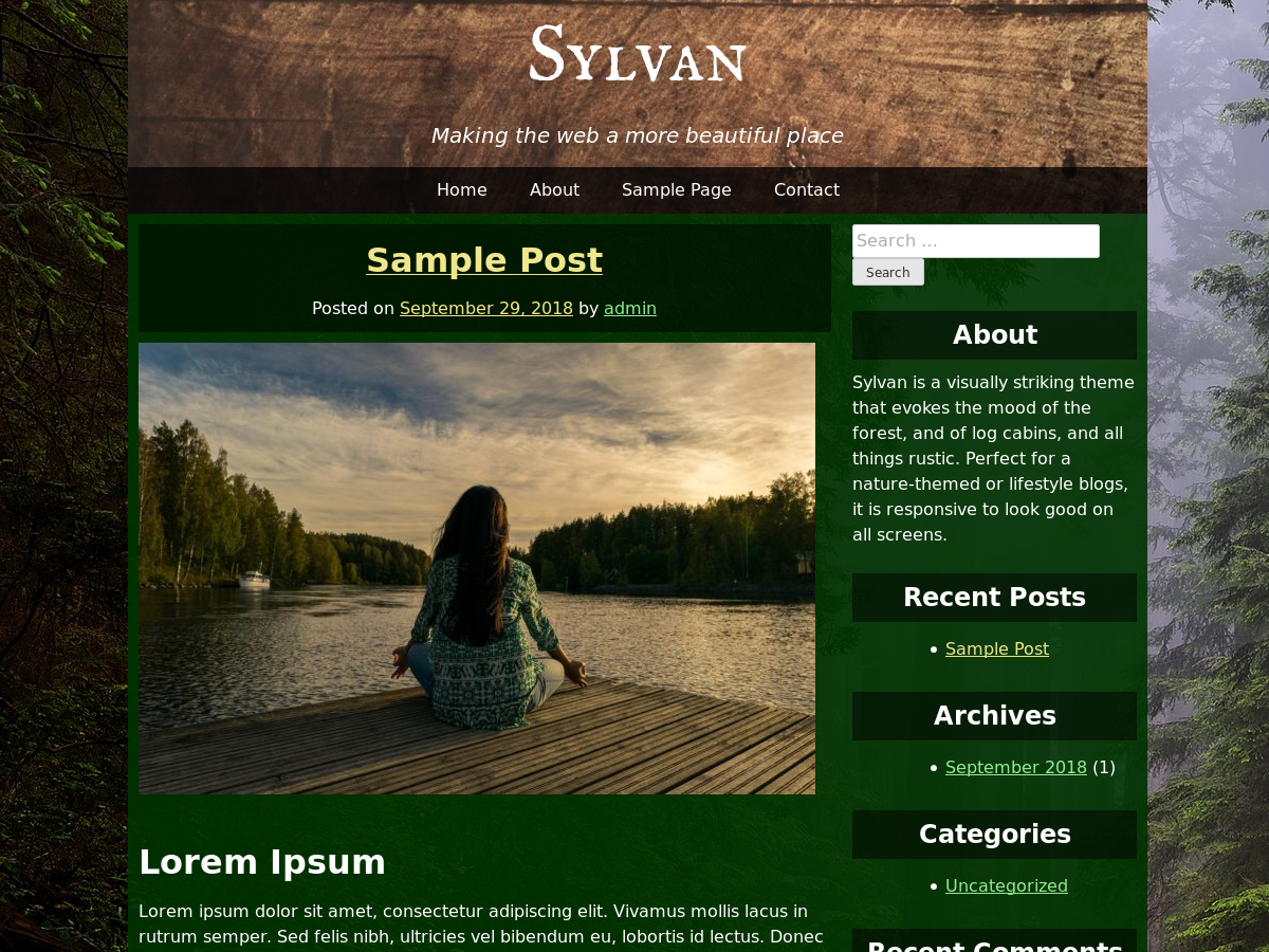 Sylvan Preview Wordpress Theme - Rating, Reviews, Preview, Demo & Download