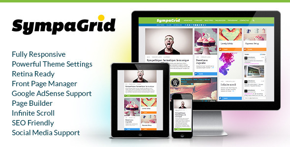 SympaGrid Preview Wordpress Theme - Rating, Reviews, Preview, Demo & Download