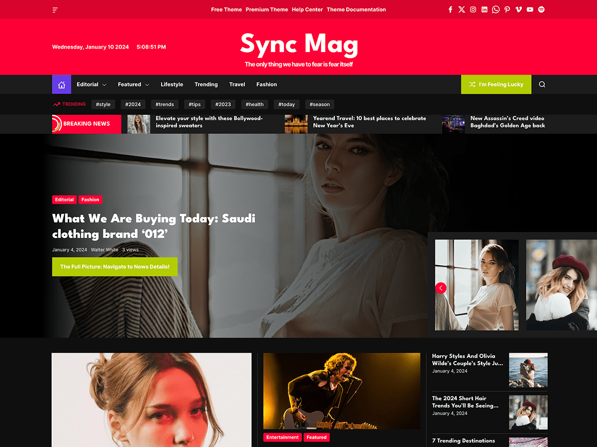 Sync Mag Preview Wordpress Theme - Rating, Reviews, Preview, Demo & Download